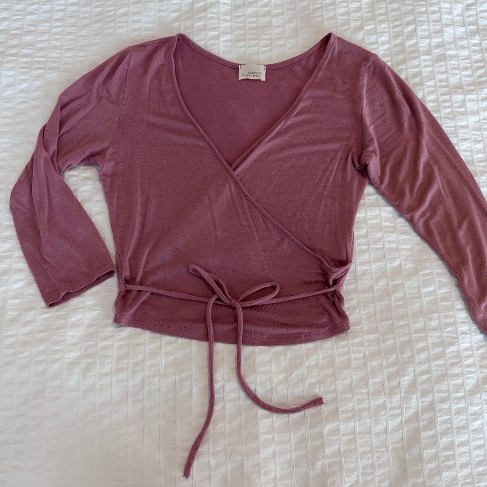 Front/Back-tie Ballerina Pink Top
